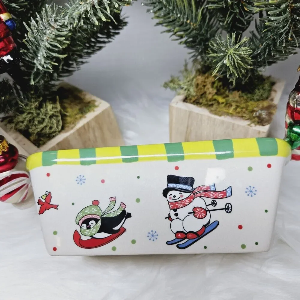Set of 2 Oven Tara & Grasslands Mini Cake Loaf Baking Dish Christmas Lot Vintage
